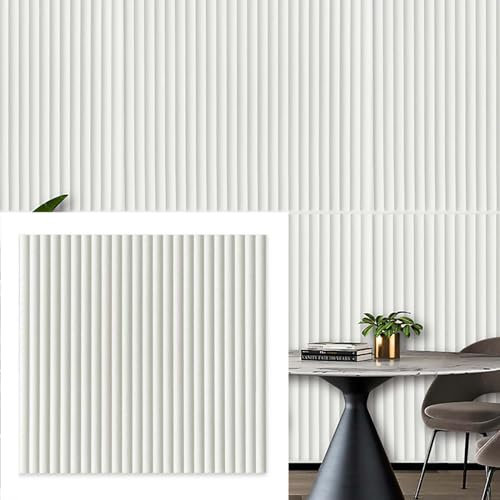 10 PCS 70x70cm Panneaux Muraux 3D Peel and Stick,Papier Peint Brique 3D Mousse Brique Décoration Murale Auto-Adhésive,pour Salon Chambre Bureau Hall Hôtel,Blanc