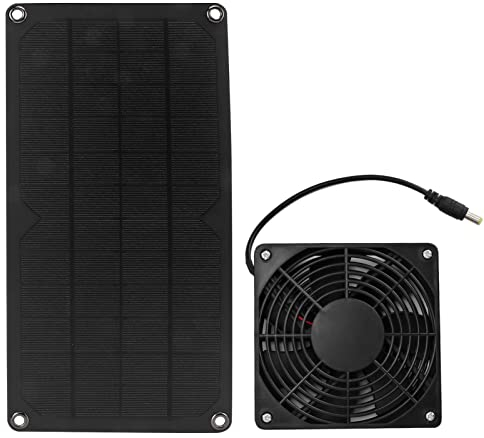 Topyond Solarbetriebener Ventilator, Abluftventilator, Solar-Dachbodenventilator, 10 W, tragbarer, energiesparender Solar-Ventilator zum Selbermachen für Zuhause, Camping, Gewächshaus,