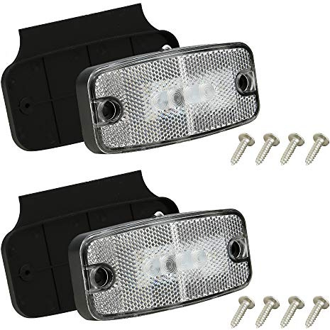 DARKGUARD 12V/24V Seitenmarkierungslichter für Anhänger, LED Seitenmarkierungsleuchten, Front Positionsleuchten Markierungslicht für LKW Auto, IP67 Wasserdicht ECE Zertifiziert