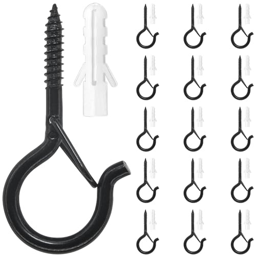 DDHOMIN Lot de 16 crochets à visser en forme de Q pour lumières d'intérieur, décoration de plantes
