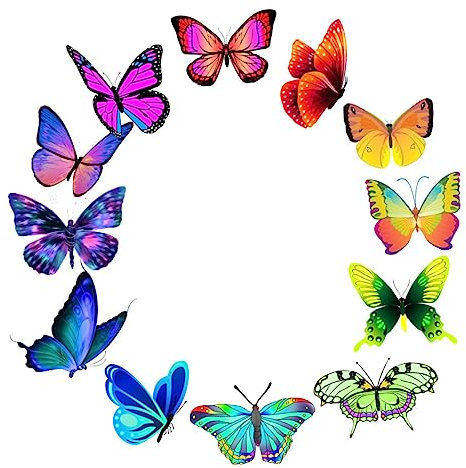 KONTONTY Einzigartiges 100-teiliges Schmetterlings-aufkleber-set Für Scrapbooking Auto Notebook-
