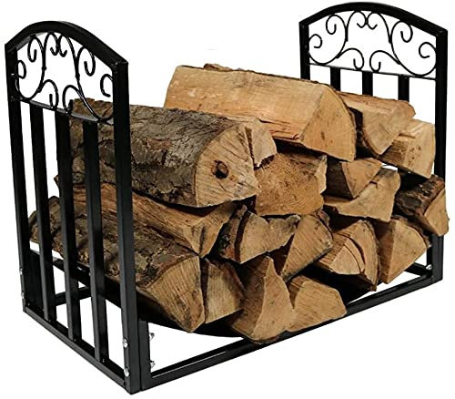 LXWKAI Portalegna, portalegna in Legno, portalegna in Ferro battuto, portalegna in Acciaio per Camino, portalegna Decorativo per Camino