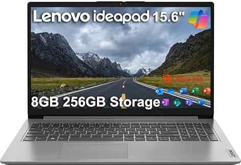 Lenovo IdeaPad - Computer portatile touchscreen FHD da 15,6, RAM 16 GB, SSD da 512 GB, Intel 6-Core i3-1215U (> i5-1135G7), cornice stretta, webcam, durata della batteria di 10 ore, Wi-Fi 6, modalità