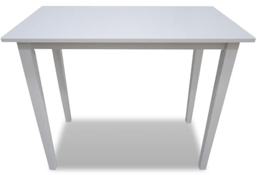 HEFZGDB Bartisch Holz Weiß Kitchen Table Esstisch Stehtisch Kleiner Küchentisch für Garten Balkon Speisesaal Küche