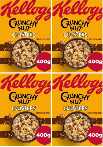 Kellogg's Crunchy Nut Chocolate Clusters, 400g (Pack of 4)