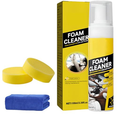 Car Interior Cleaner Kit, 2025 New Car Cleaning Detailing Kit, Fast Effective Cleaning for Dash Fabric Carpet Dashboard Upholstery Glass Seat Leather Cleaner Spray Conditioner Products (1)