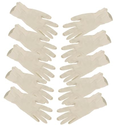 Gadpiparty 20 Piezas Guantes de Látex Desechables para Guantes de Cocina Pequeños Seguros y Prácticos para Preparación de Alimentos y Limpieza Material de Alimenticio