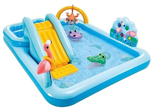 BCJMKDX Piscinas Hinchables, Piscina Grande con Soportes Piscina Familiar elevada Se Puede Nadar Gratis Piso Cubierto Piscina de Tela Piscina Infantil de Verano