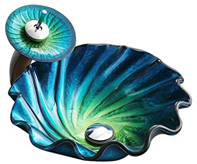 HTTGDGDH Bathroom Sink Bathroom Vessel Sink Tempered Glass Washbasin Bathroom Art Countertop Washbasin Vessel Sink Bathroom Vessel Sinks