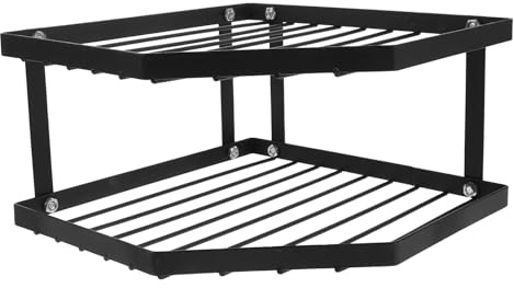 CONGARTENO Scaffale Angolare da Cucina in Metallo Organizer Compatto per Pentole Padelle e Spezie Supporto Stabile e Salvaspazio per Banconi e Angoli Cucina
