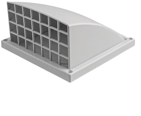 MoSundi Air Exhaust Grille, ABS Exterior Wall Ventilation Grille with Valve for Kitchen Range Hood and Toilet, Weatherproof Duct Vent(150MM)