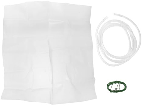 Sewroro Kit Bac Entonnoir de Récupération D’Eau de Pluie Étanche 50X60 CM avec Tuyau 2 M et Fil Métallique – Bâche Anti-Fuites Toiture pour Collecte et Drainage des Eaux Pluviales