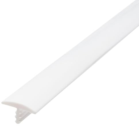 25 Ft White 3/4 Flexible T-Molding Trim,Plastic Center Barb Tee Moulding | Edge Banding for Game/Arcade Machines,Counters, Shelves Plywood and Tables