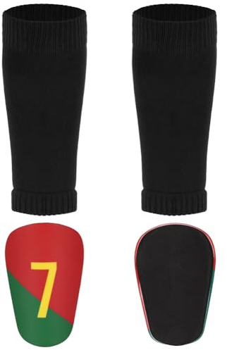 DiULi Mini Espinilleras Futbol, 6x10cm Espinilleras de Fútbol Personalizadas y Calentadores de Piernas, Equipo de Protección de Fútbol, Ligera y Pequeñas, Ideal para Niños y Jóvenes