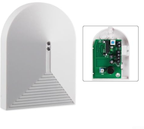 Kabelgebundener Glasbruchsensor mit Pet-Immun-Technologie & einstellbarer Empfindlichkeit für Alarmanlagen - 90×66×25mm ABS-Gehäuse, 12V DC, 20mA, Weiß