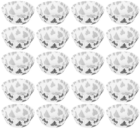 SECFOU 200 Vasos de Papel para Cupcakes Resistentes Grasa, Moldes Desechables para Hornear Magdalenas, Cuencos Individuales de Papel para Postres, Aptos para Fiestas y Repostería