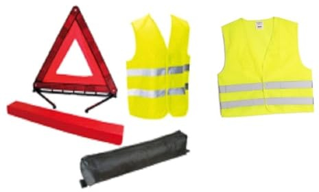 HTC Equipements Pack SECURITE 1 Triangle + 2 Gilets DE SIGNALISATION Taille XL