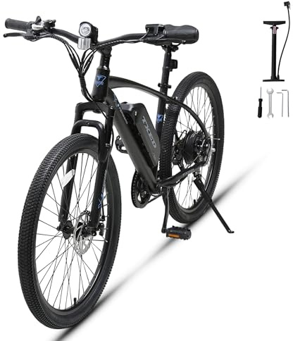 Txed Electric Bike for Adults, 27.5 Inch Electric Mountain Bike, 250W Motor, 36V 13Ah Battery, 50km Range, Shimano 7 Speed, UK Road Legal E-Bike