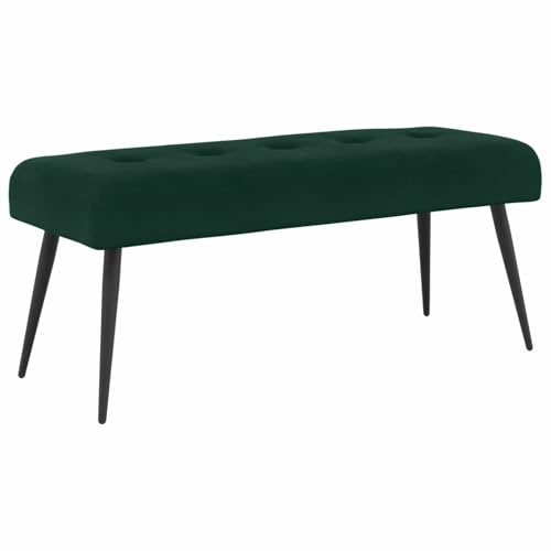 vidaXL Bank mit Knopfheftung Dunkelgrün 110 x 40 x 46 cm Samt
