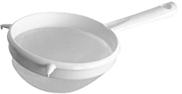 Fackelmann 49243 Passoire en plastique, Tamis, Passoire chinois, Plastique, Blanche, diamètre 17 cm