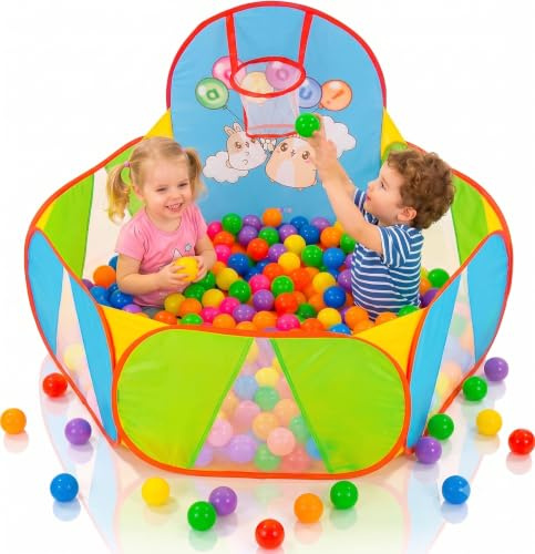 NUBUNI Faltbares Bällebad für Kinder und Baby | Kinderspielplatz | Spielzelt Kinderzelt : Babyzelt | Bällebad : Spielzelt Babyzelt | Bälle Nicht enthalten C