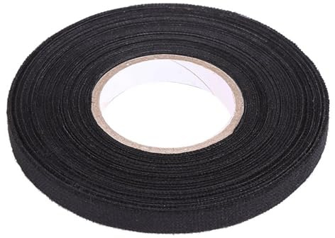 Yosoo Health Gear YHG Kabelbaumband Isolierband Stoff, Filz Klebeband Filzband Kfz Selbstklebendes Mehrzweckfilzband Anti Squeak Rattle Für Auto Motorrad, 9mm X 25mm, Schwarz