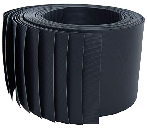 ESTEXO Hart PVC Sichtschutzstreifen Doppelstabmatten Streifen Zaunblende Sichtschutz 19 x 252,5 cm Formstabil 1,35 mm Dicke Balkonsichtschutz Rollen Windschutz (10 Streifen/Anthrazit RAL7016)