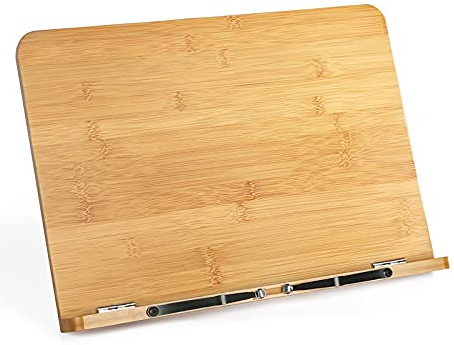 Leseständer Buchständer mit Clip-Leseständer für Schreibtisch einstellbar faltbares Kochbuch Rezept-Lehrbücher Dokumentenhalter für Küchenbibliothek Bücherregal (Size : M-Medium)