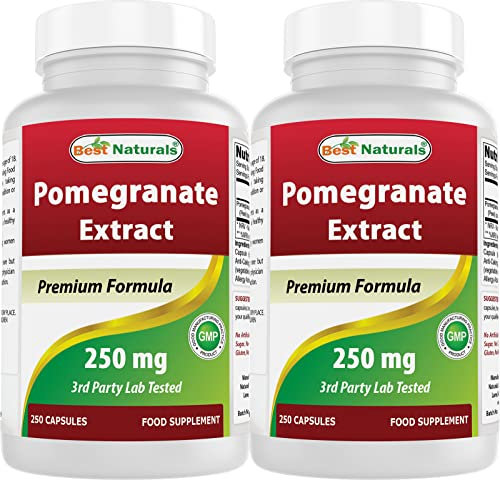 Best Naturals Pomegranate Extract 250 mg 250 Capsules (250 Count (Pack of 2))