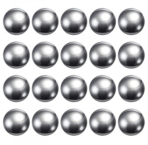 sourcing map 20pcs 20mm Carbon Steel Bearing Balls Precision Polished