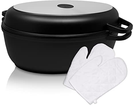 Krüger Aluguss-Bräter - Bräter mit Antihaft-Versiegelung (Aluguss-Multibräter Leipzig - ohne Induktion (38 x 24,5 cm))