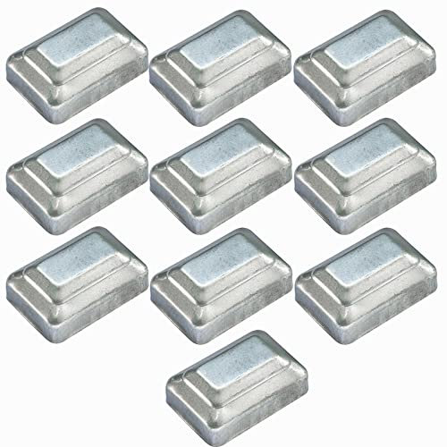 MFFIRE 10 X Pfostenkappe Für Zaunpfosten | Verzinktem Stahl | Pyramiden Form | Abdeckkappe Für Holzpfosten, Zaunkappe Für Treppengeländer,50x100mm