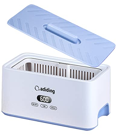 Adiding Appareil de nettoyage à ultrasons 1000 ml - Nettoyeur à ultrasons pour lunettes avec 5 modes de temps - Mode dégas, professionnel - 45 kHz - Appareil à ultrasons numérique pour lunettes,