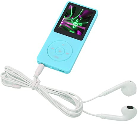 Lecteur MP3/MP4 Portable HiFi avec Haut-Parleur, Radio FM, Écouteur, Enregistreur Vocal - sans Perte de Son, Mini Lecteur de Musique - (Bleu)