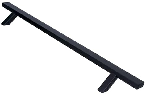 NAJDER Türgriff 45° - Edelstahl - 1000 x 1200 - Handgriff - Einseitiger - 1 Stück - Rechteckig - Pulverbeschichtet - Schwarz Matt - INOX - AISI 304 / A2 - Premium Qualität