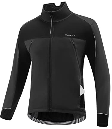 baleaf Veste d'hiver coupe-vent Softshell thermique avec poches chaudes, cyclisme, course à pied
