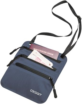 Cocoon Secret Neck Wallet, Navy/Blue