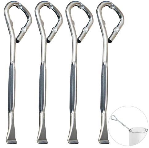 4 PCS Metal Paint Can and Bottle Opener Tool, Steel Can Opener Opener Multi Purpose Steel Beer Jar Tin Manual Opening Tool, 37X126mm