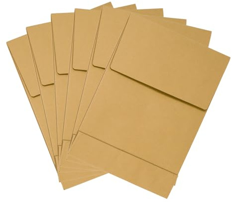 Emerson 50 Versandtaschen DIN B5 Braun 176 x 250 mm 120g Geschäfts-Briefumschläge Gerade Klappe Haftklebung Ohne Fenster Umschläge Großbrief Format Briefkuverts Papier