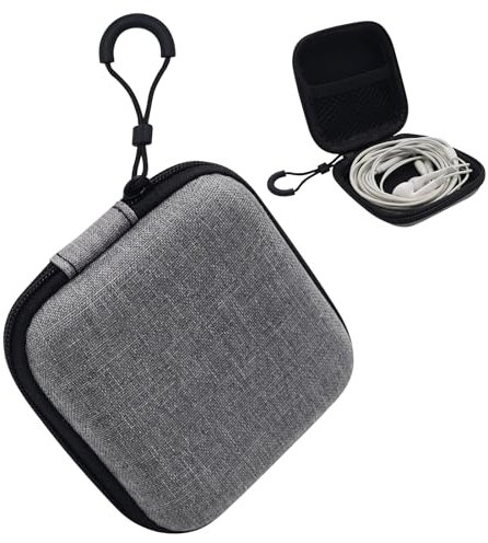 1 Pcs Multi-functional Headphone Case - Portable Zip Shell Carrying Earbud Storage Pouches with Shockproof Protection for Wired Headset