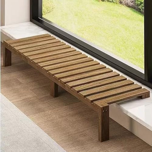 Yately Window Plant Shelves, Window Sill Wood Plant Shelf, Indoor Plant Shelf Window Ledge Garden Window Sill Extender for Micro greens Kit, Seed Starter Pots, Planters(45x15cm/17.7x5.9in)