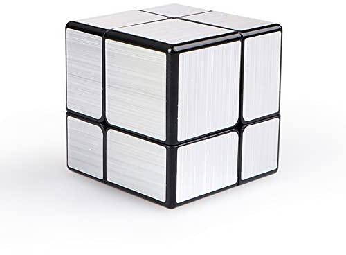 Bukefuno QY Toys Mirror 2x2 Silber Zauberwürfel Puzzle 2x2x2 Mirror Silber-Version Würfel