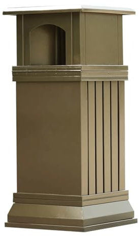 EYPKPL Standaschenbecher Outdoor-Mülleimer mit Aschenbecher, Metall-Mülleimer, kommerzieller Mülleimer für Parkhof, Outdoor-Abfallbehälter praktisch