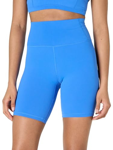 Amazon Essentials Women's Active FormFlex Buttery Soft High-Waist Cycling Shorts, Ocean Blue, M