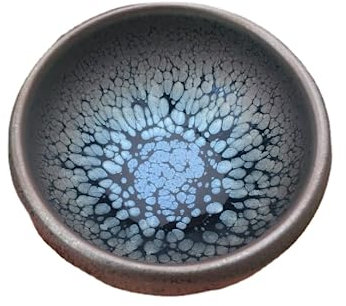 Teetasse, 60 ml, chinesische Jian-Ofen-Teeschale mit Tasse, natürliche Keramik, hochtemperaturgebrannt