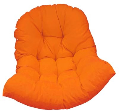 FewNvWa Coussin Fauteuil Suspendu, Coussin de Jardin, Coussin de Remplacement pour Chaise D'oeuf Suspendue Intérieur et Extérieur, Coussin Balancelle, pour Terrasse, Jardin, Orange