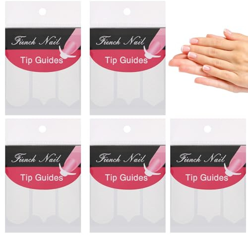 240 Pack French Tip Nail Stickers Manicure Strips White Self-Adhesive 3 Shapes Design French Tip Guides Decals Tool Decorations