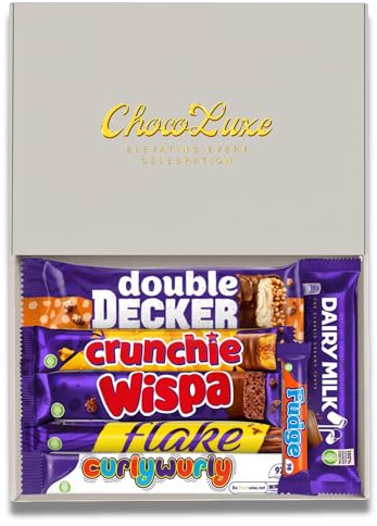 Chocoluxe Co Chocolate Gift for Box Him & Her | Filled with Assorted Dairy Milk Selections | Gifts for All Occasions | Thank You Gifts for Women & Men, Leaving Gift for Colleagues | Letterbox Friendly