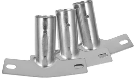 CTIRCHIU 3pcs Broom Handle Bracket Replacement Easy Install Adapter for Telescopic Pole Iron Broom Handle Connector