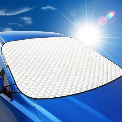 Frontscheibenabdeckung, Scheibenabdeckung Auto, Windschutzscheiben Abdeckung, Ultra-Dick Windschutzscheibe, Auto Sonnenschutz, Wasserdicht, Ideal für Sommer, schützt vor Sonne und Hitze